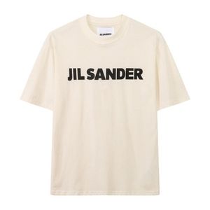 JIL sander cream short-sleeved T-shirt